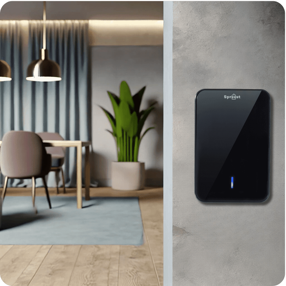 Dzwonek bezprzewodowy Q489489-BB 1T2R Czarny Spreest