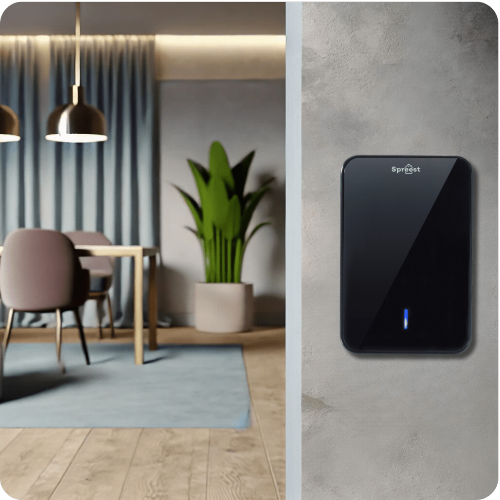 Dzwonek bezprzewodowy 2Q489-BB 2T1R Czarny Spreest