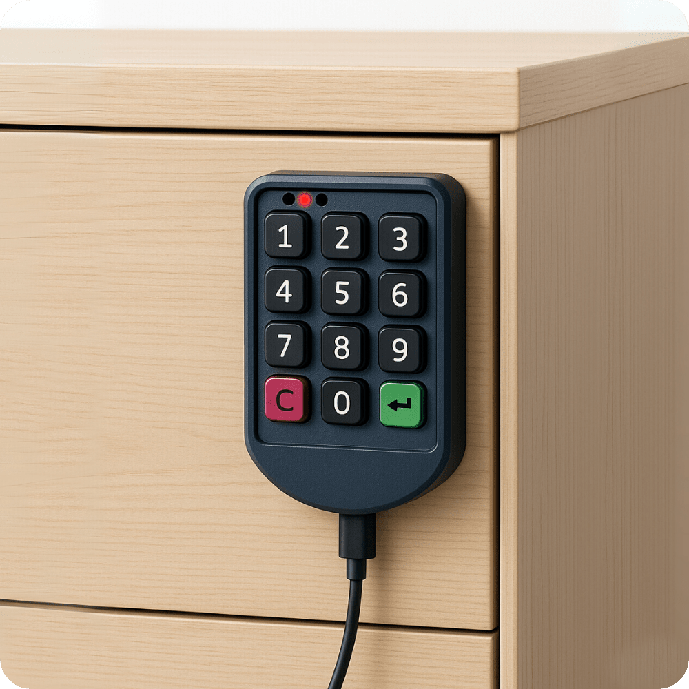 Elektronický zámek na skříňku CB-93B Black