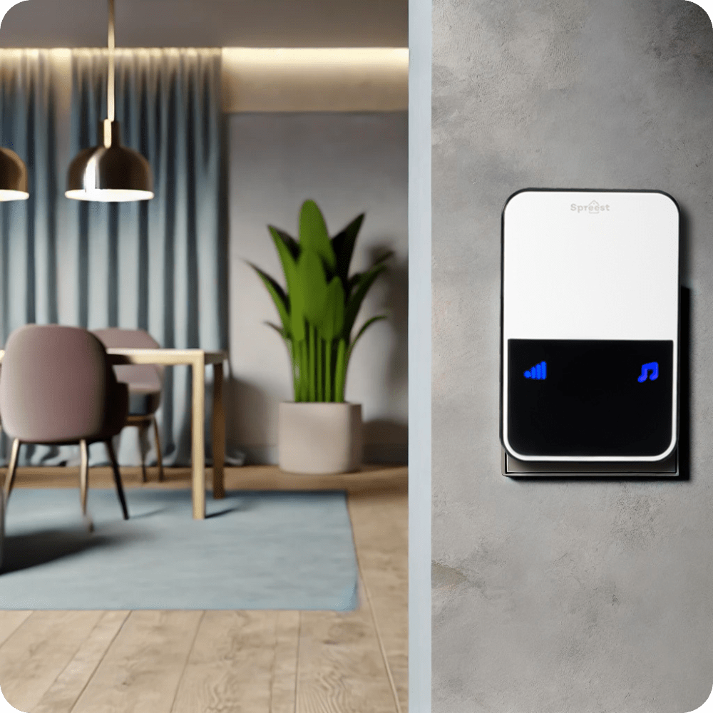 Dzwonek bezprzewodowy U199-WW 1T1R Biały Spreest