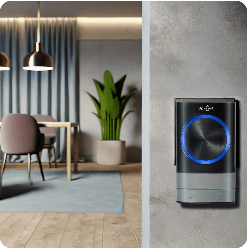 Dzwonek bezprzewodowy Q189189-BB 1T2R Czarny Spreest