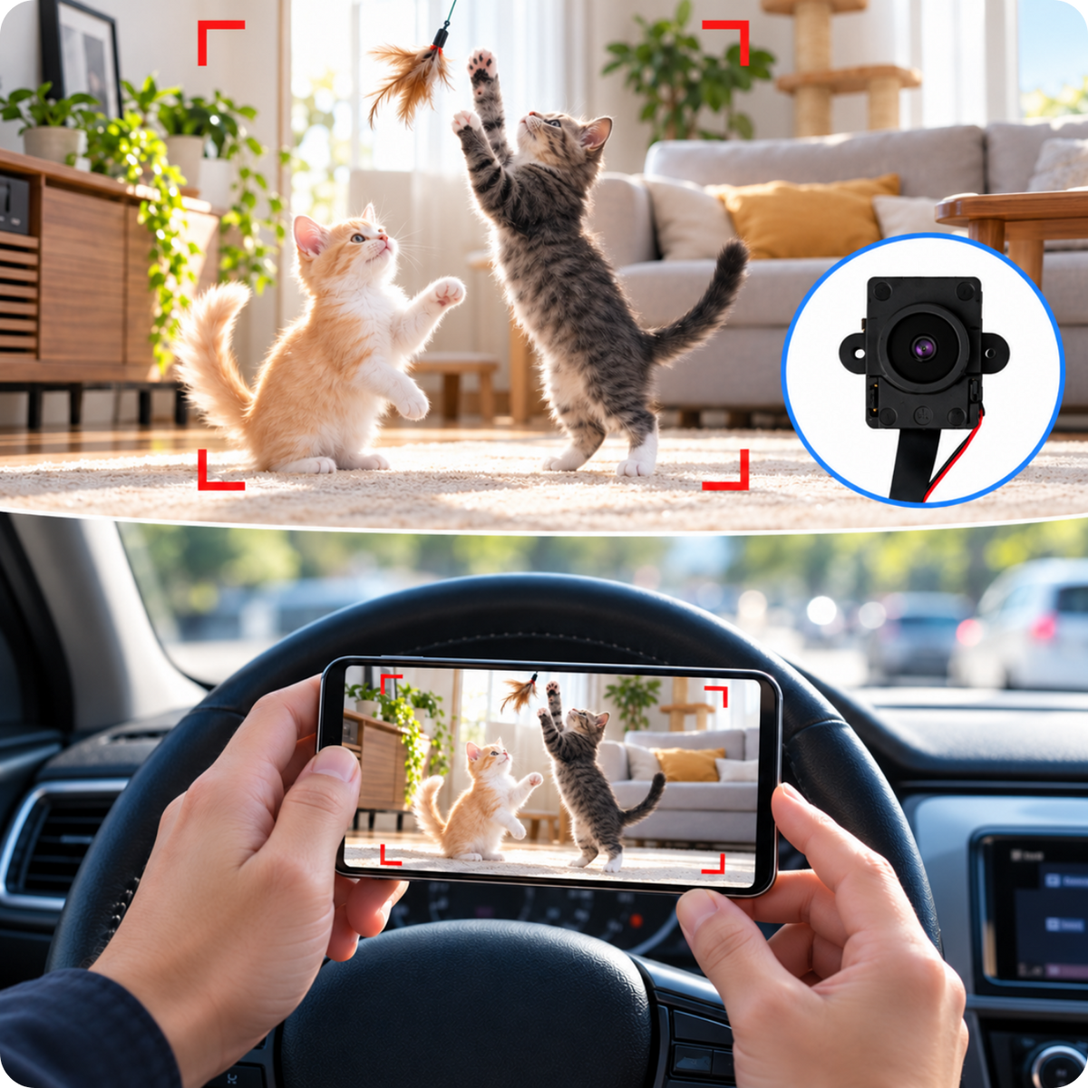 Mini kamera modułowa EL-IP055-D1 2,4 GHz + 5 GHz WiFi Tuya Smart