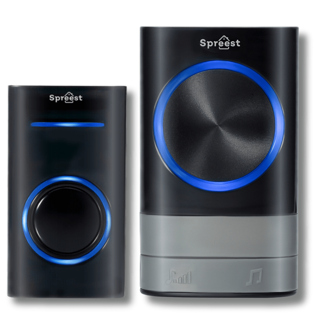 Dzwonek bezprzewodowy P189-BB 1T1R Czarny Spreest