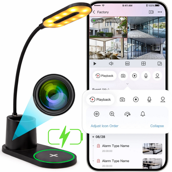 Mini kamera w lampce + ładowarka WFLP62 WiFi