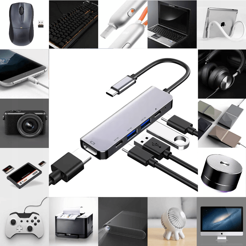 Adapter 5w1 HUB USB-C SC-USH83 Spreest