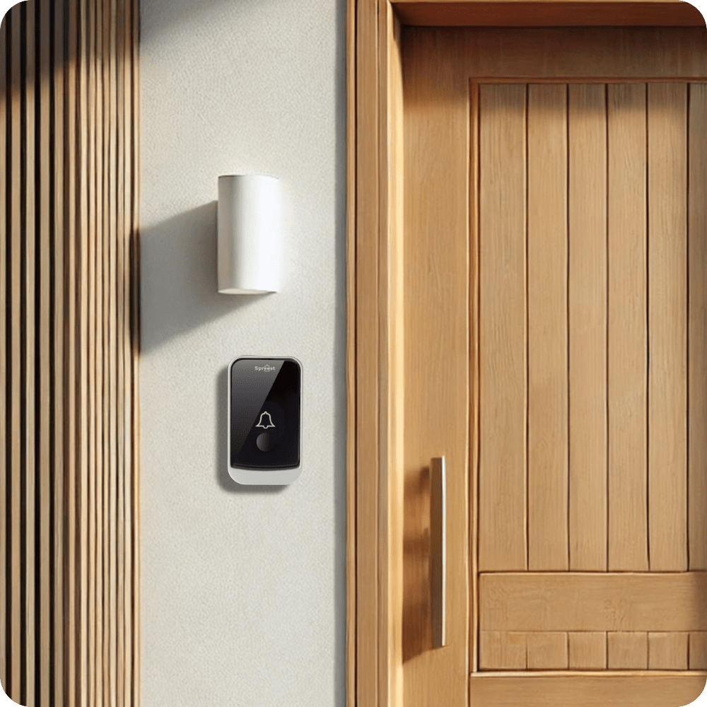 Dzwonek bezprzewodowy Q193193-BS 1T2R Czarno-Srebrny Spreest