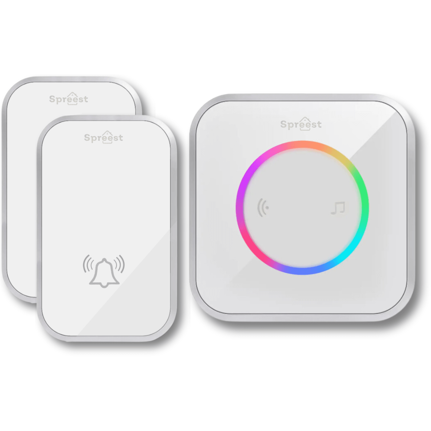 Dzwonek bezprzewodowy 2M488-WS 2T1R Biały Spreest