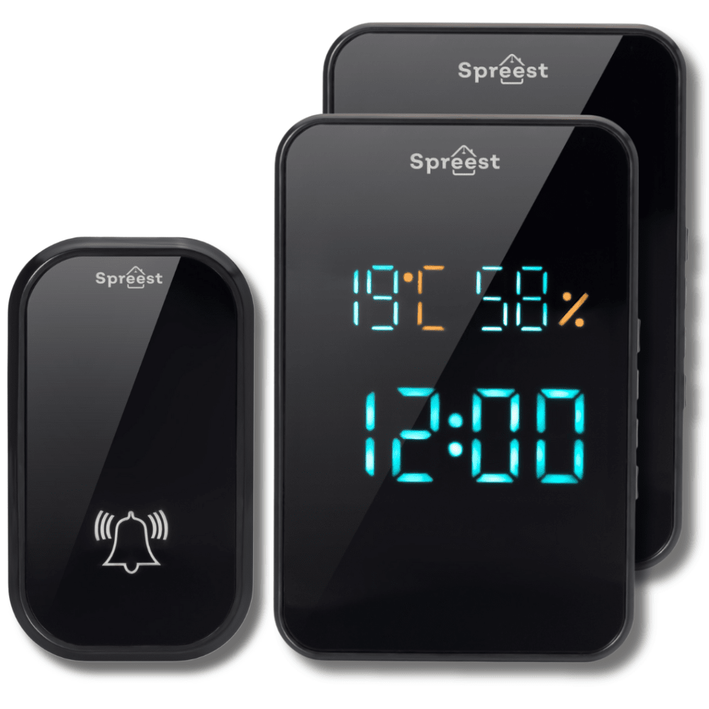 Dzwonek bezprzewodowy T295295-BB 1T2R Czarny Spreest