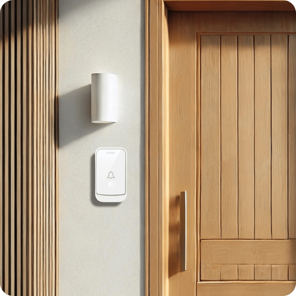 Dzwonek bezprzewodowy Q489-WW 1T1R Biały Spreest