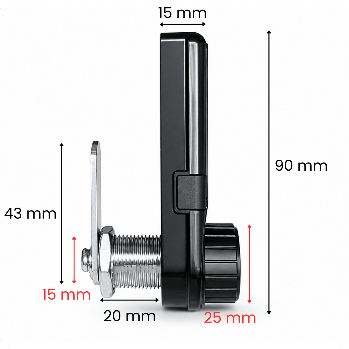 Zamek elektroniczny do szafki CB-A4 22mm Black