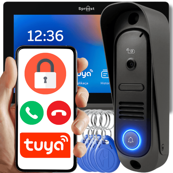 Wideodomofon JD-S5-B Tuya Smart Czarny