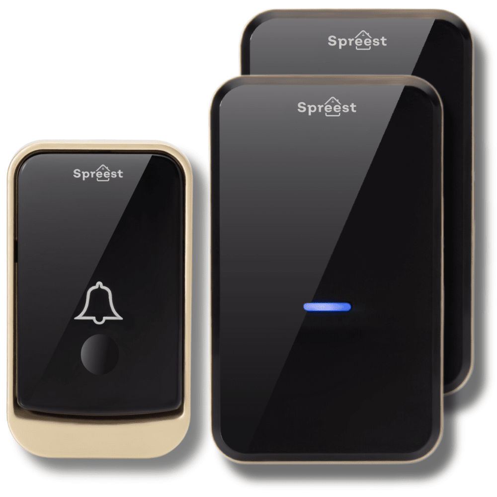 Dzwonek bezprzewodowy Q192192-BG 1T2R Złoto-Czarny Spreest