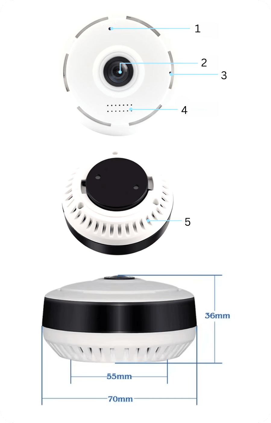 Mini kamera WiFi A8S Spreest