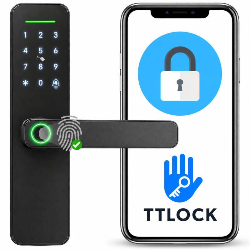 Zamek elektroniczny klamka A261F 50/72 TTLock Black