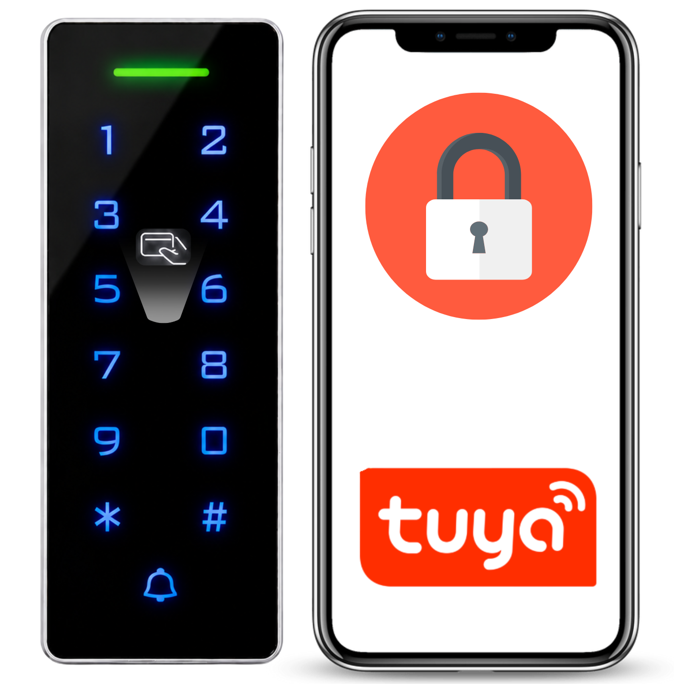 Zamek elektroniczny szyfrator T1202EM-W Tuya Smart