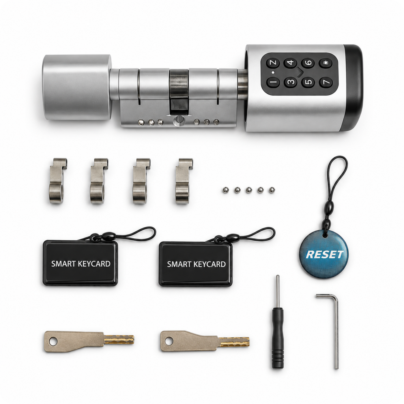 Zamek elektroniczny wkładka V1-W TTLock Silver Wodoodporna