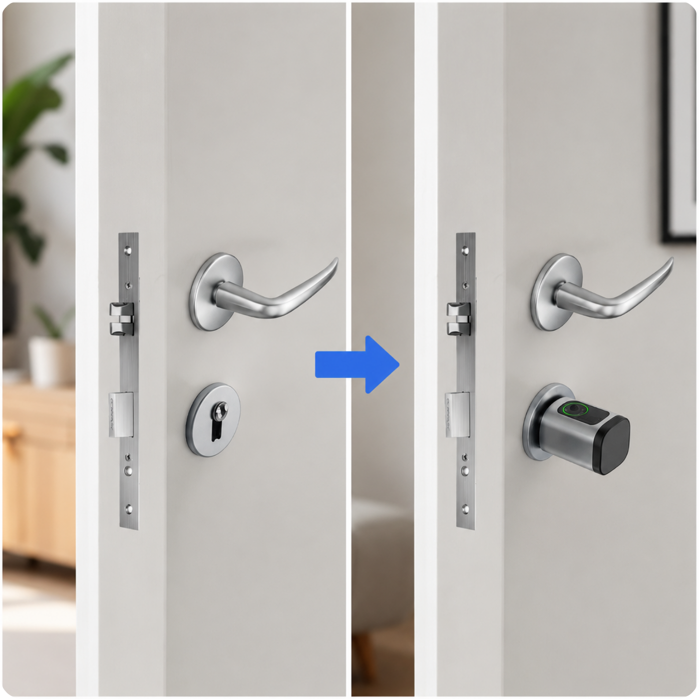 Zamek elektroniczny wkładka V1-W TTLock Silver Wodoodporna