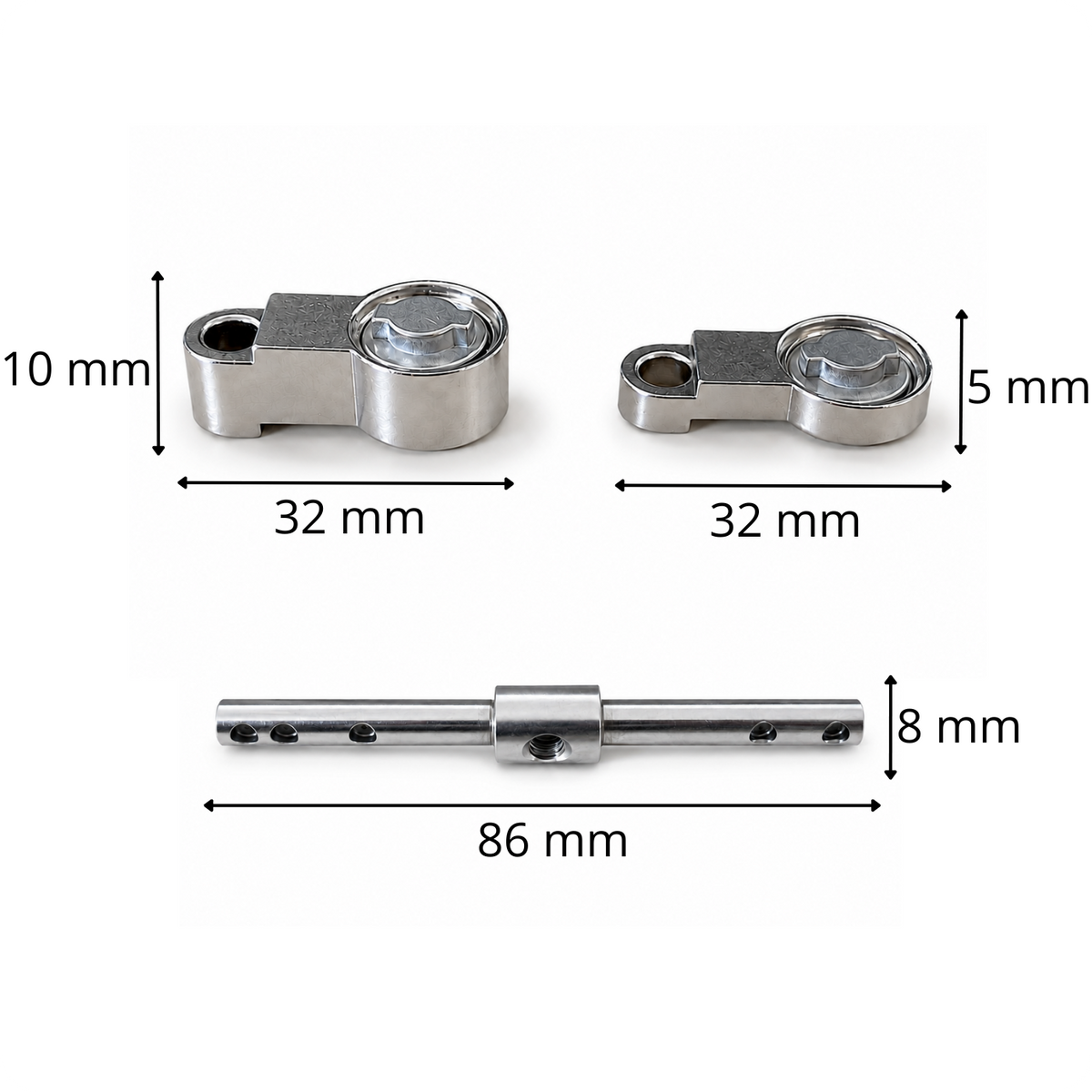 Zestaw dystansów przedłużający do zamka V1 – drzwi 90–120 mm