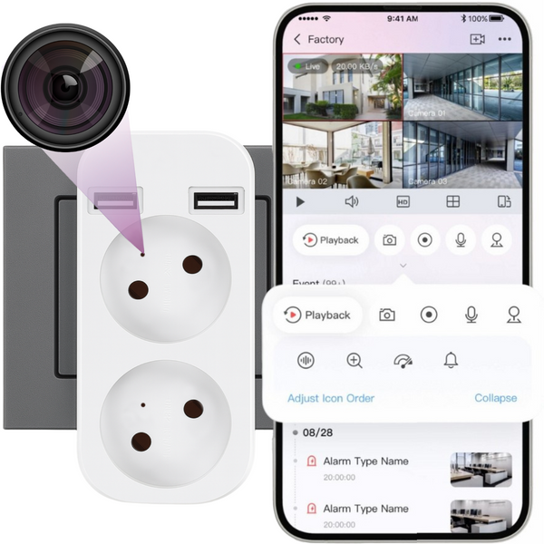 Mini kamera w gniazdku WiFi WF-ES56