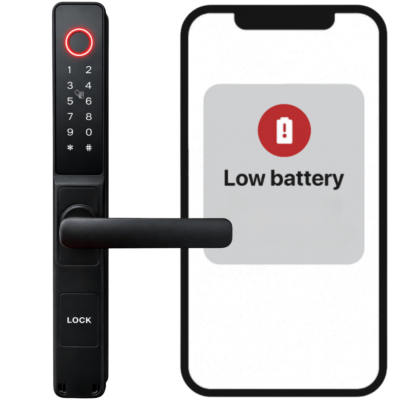 Zamek elektroniczny klamka A209B 50/72 TTLock Black