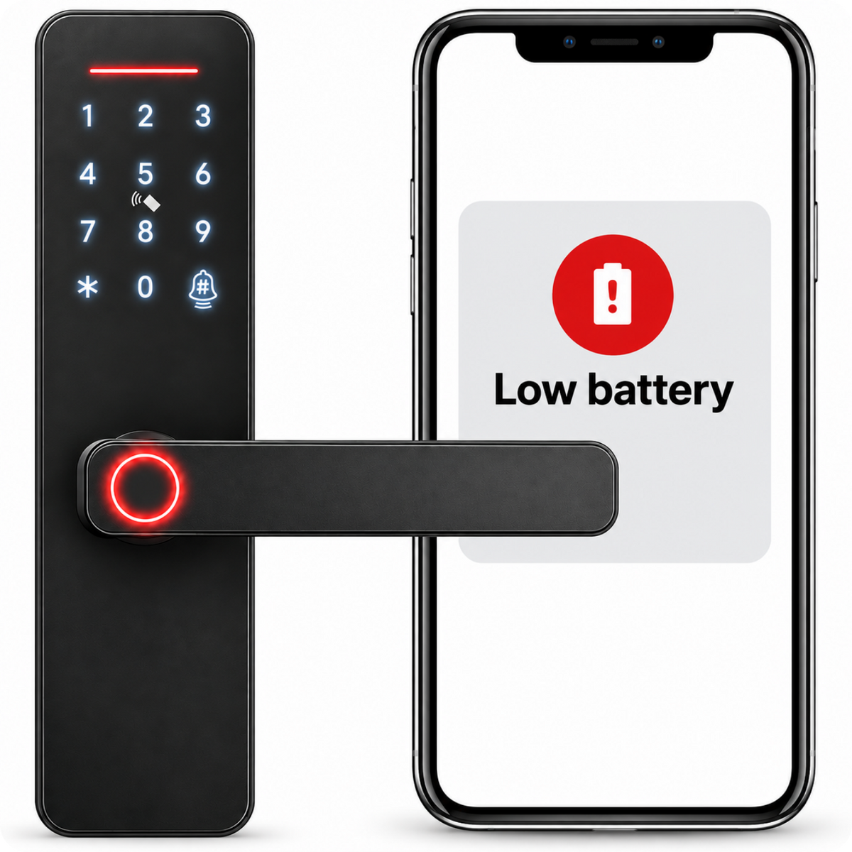 Zamek elektroniczny klamka A261F 50/72 TTLock Black