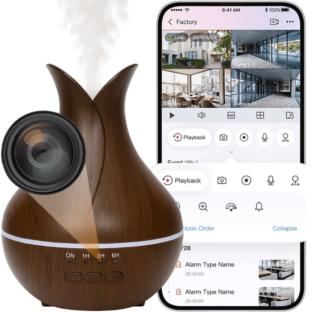 Mini camera in the SPC02 WiFi air humidifier - Spreest