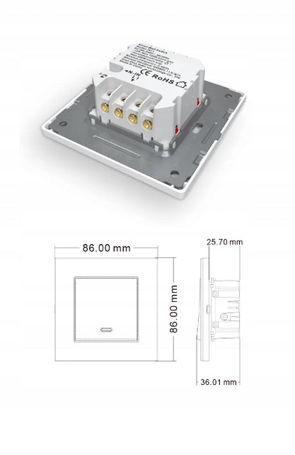 WŁĄCZNIK ŚWIATŁA LED POTRÓJNY PREMIUM SMART WIFI - Spreest