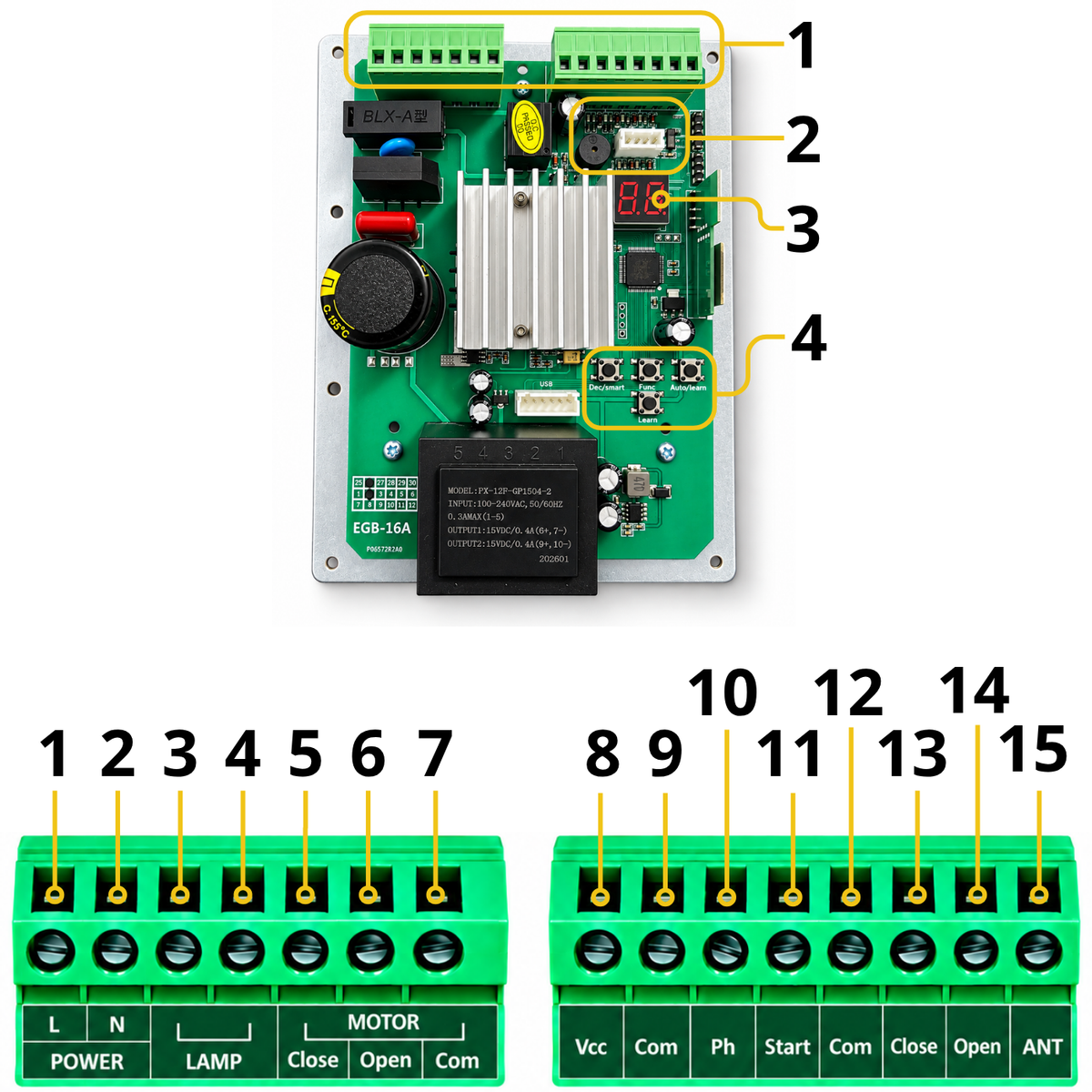Napęd do bramy przesuwnej PYM-H2207 WiFi 2500KG