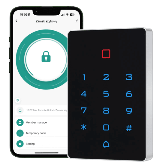 Zamek elektroniczny szyfrator T12EM-W Tuya Smart