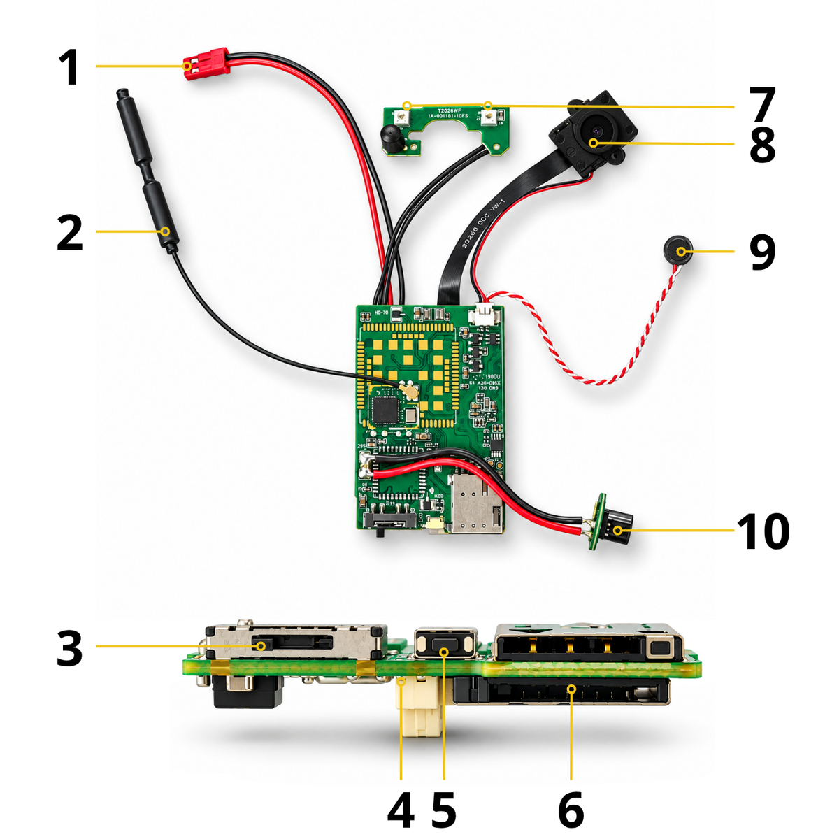Mini kamera modułowa EL-IP055-D1 2,4 GHz + 5 GHz WiFi Tuya Smart