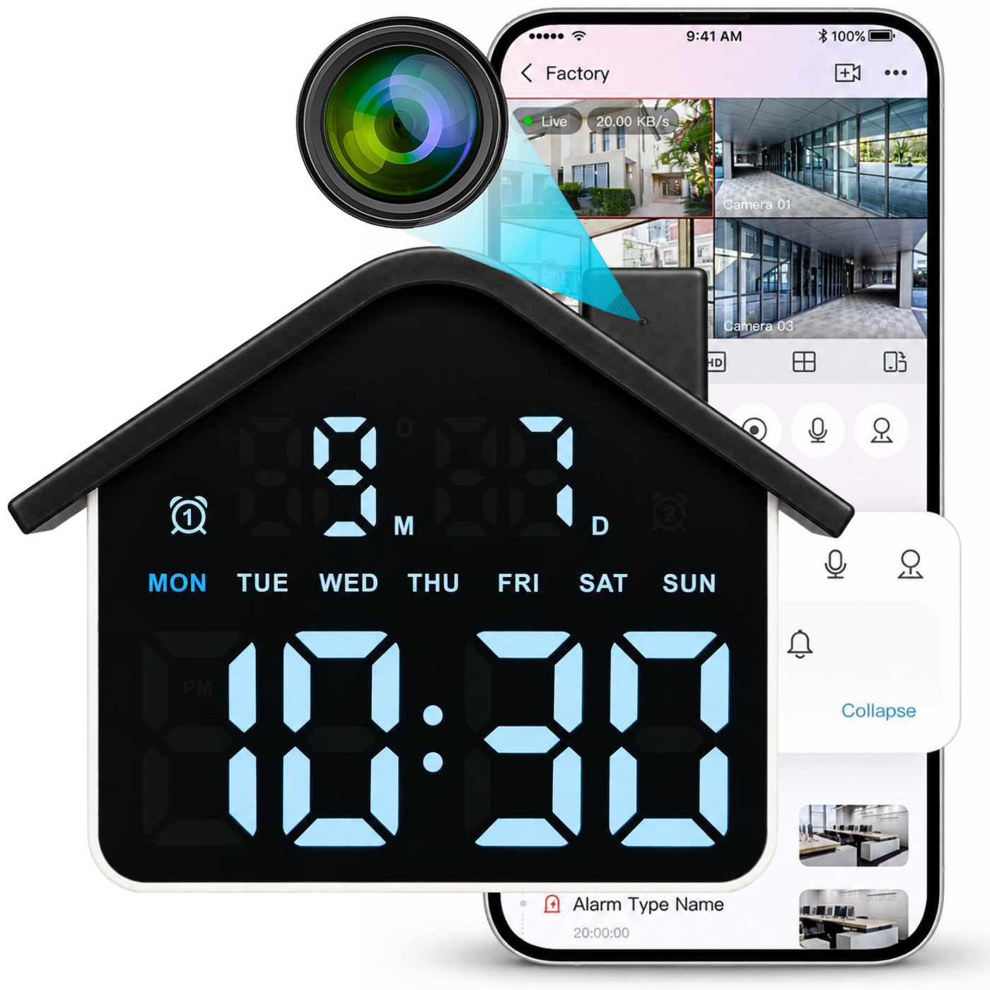 Mini kamera w budziku GH90 WiFi