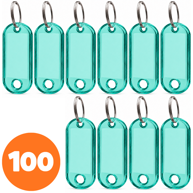 100x Zawieszka na klucze ABS-1 Turkusowa