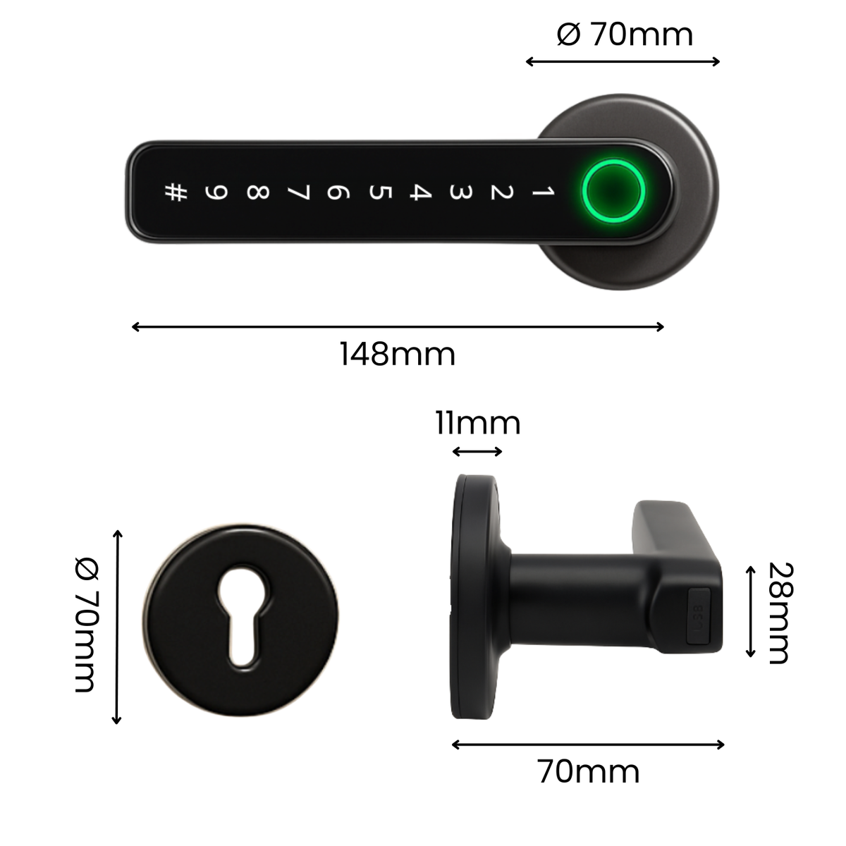 Zamek elektroniczny klamka S4A-M10 TTLock