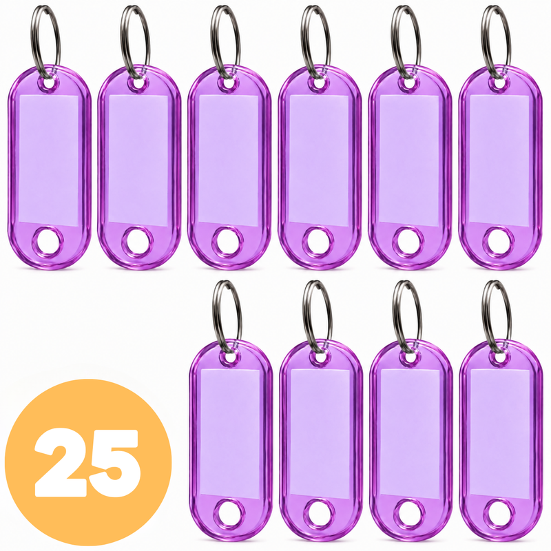 25x Zawieszka na klucze ABS-1 Fioletowa