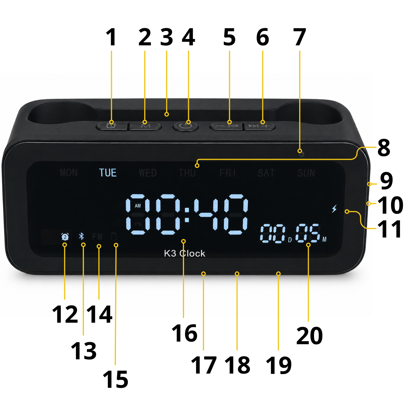 Mini kamera w budziku K3 WiFi