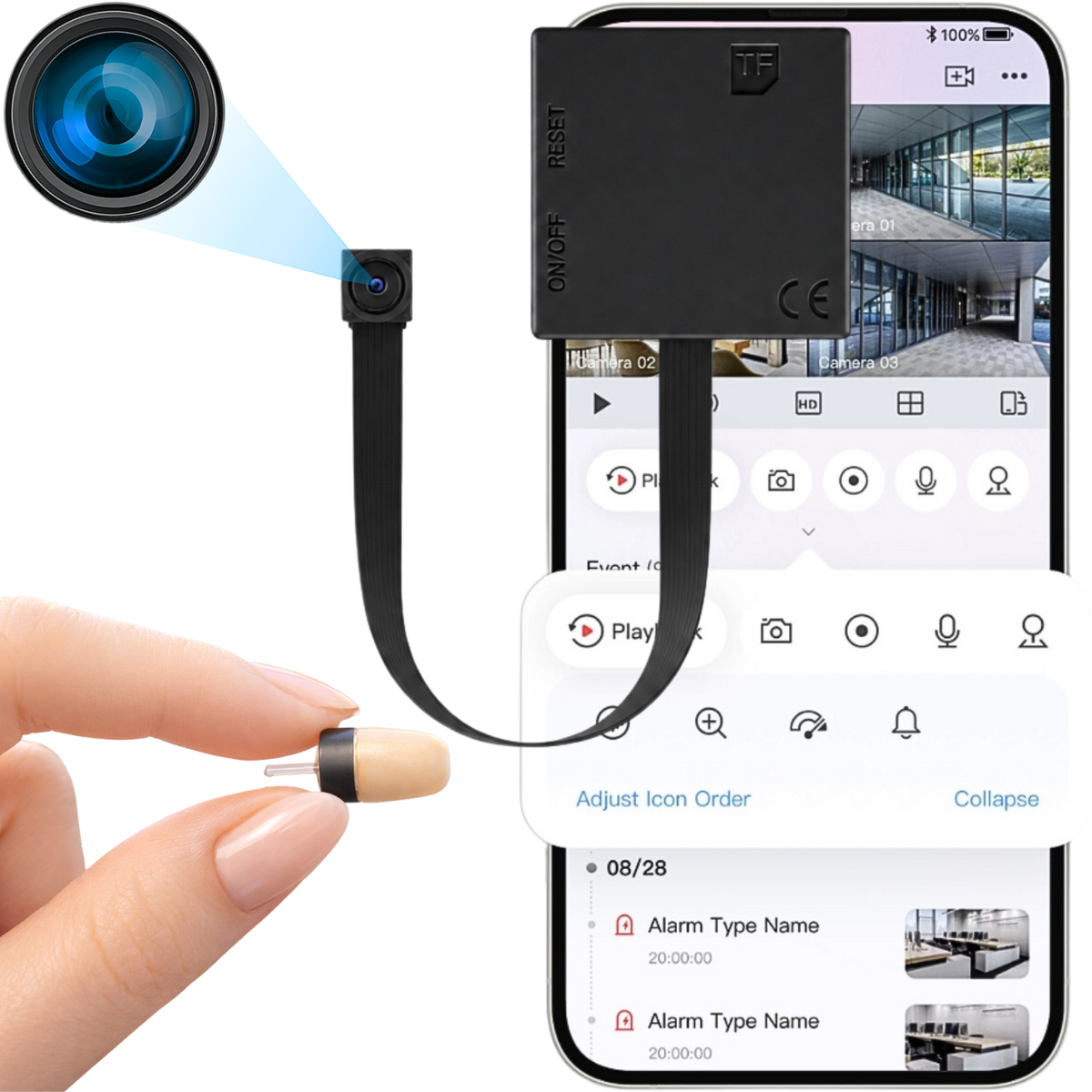 Mini kamera z mikro słuchawką A1W-B WiFi