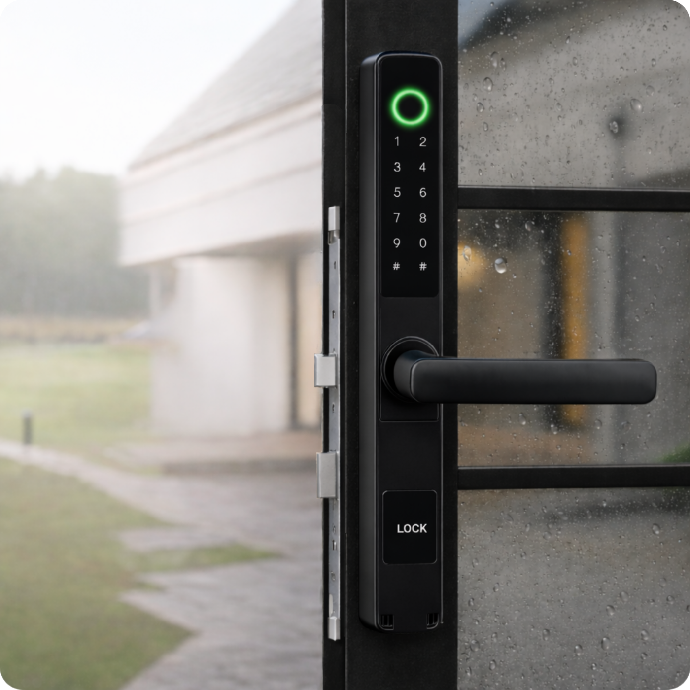 Zamek elektroniczny klamka A209B 50/72 TTLock Black