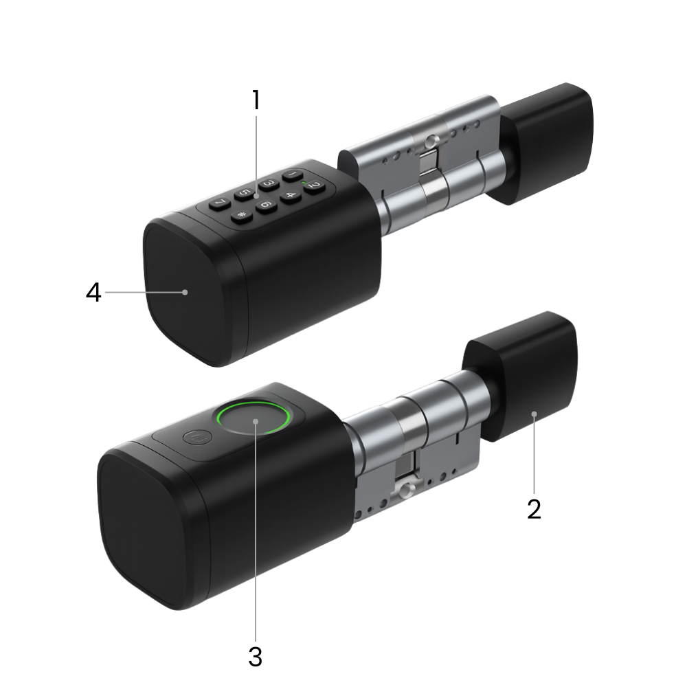 Electronic lock cylinder V1 TTLock Black 