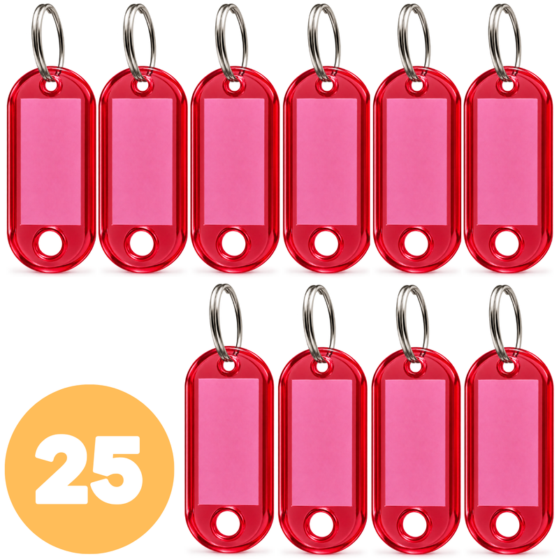 25x Zawieszka na klucze ABS-1 Ciemnoróżowa