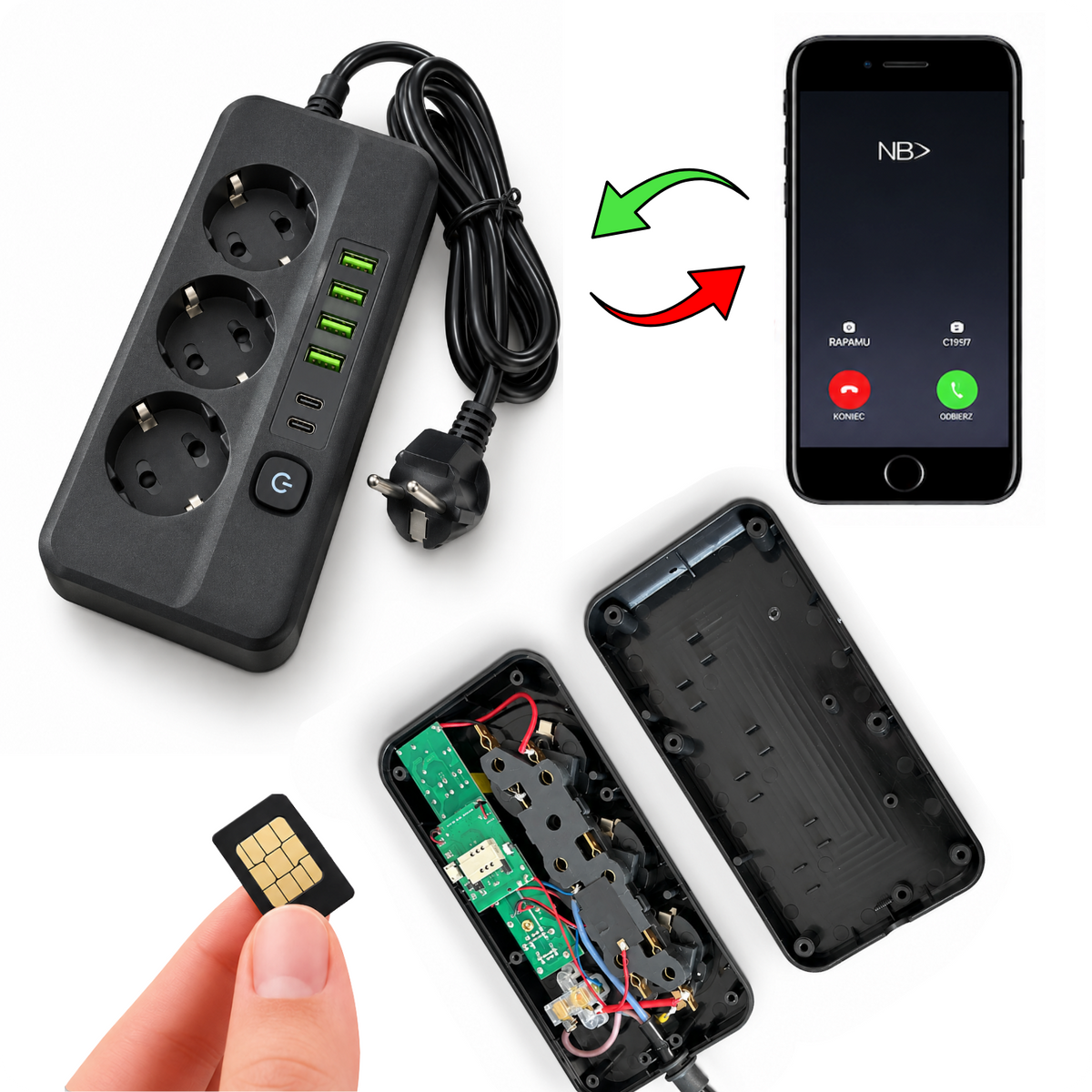 Podsłuch GSM w listwie GM-SK68