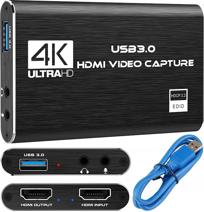 USB 3.0 - Grabber Nagrywarka Obrazu PC HDMI 4K OBS - Spreest