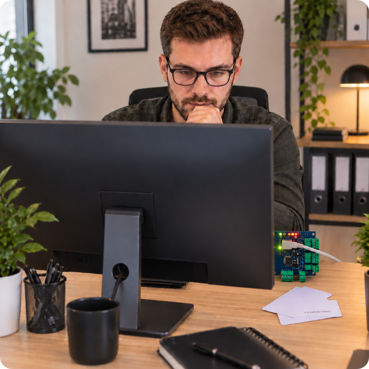 Centrala kontroler dostępu czterodrzwiowy ACB-004 TCP IP Wiegand