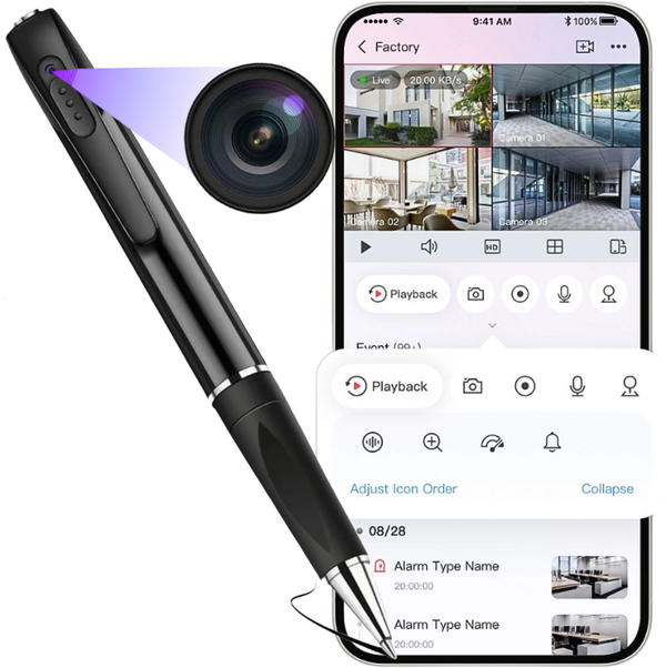 Długopis mini kamera W8 WiFi