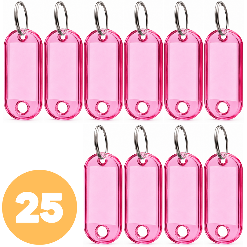 25x Zawieszka na klucze ABS-1 Jasnoróżowa