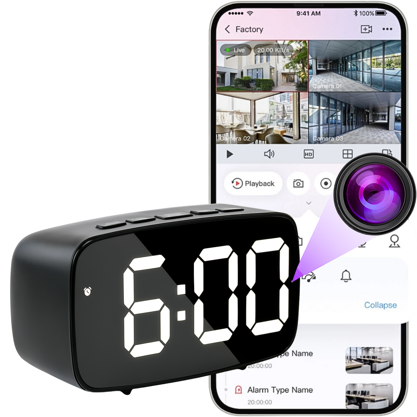 Mini kamera w budziku SC12 WiFi