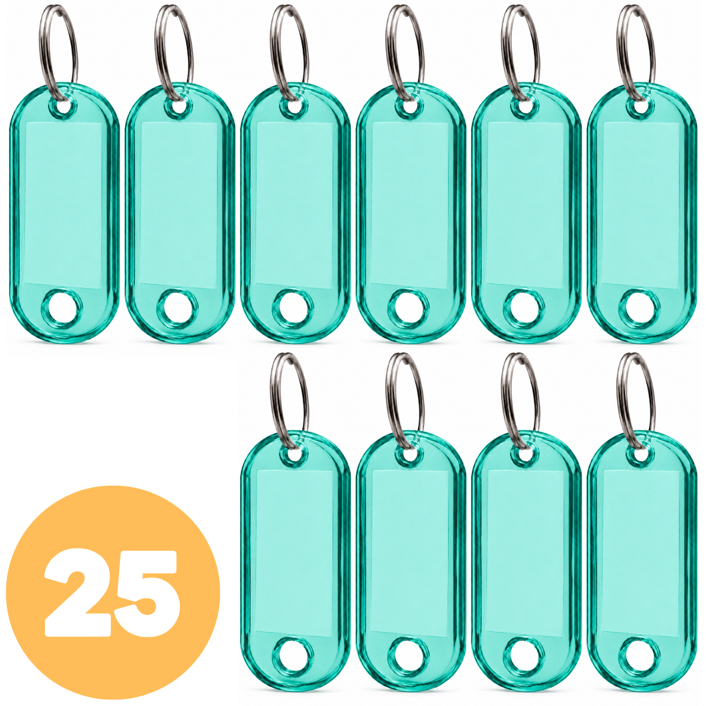 25x Zawieszka na klucze ABS-1 Turkusowa
