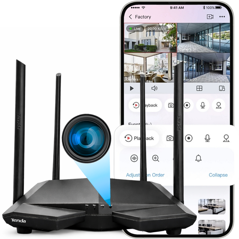 Mini kamera w ruterze WF-LY75 WiFi ZDALNY PODGLĄD - Spreest