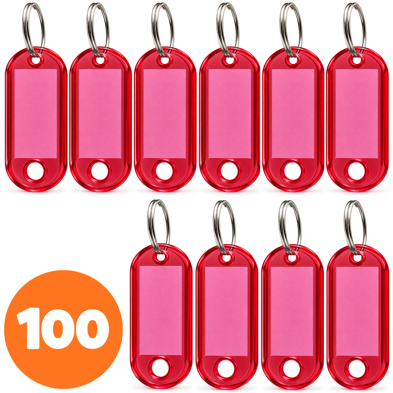 100x Zawieszka na klucze ABS-1 Ciemnoróżowa