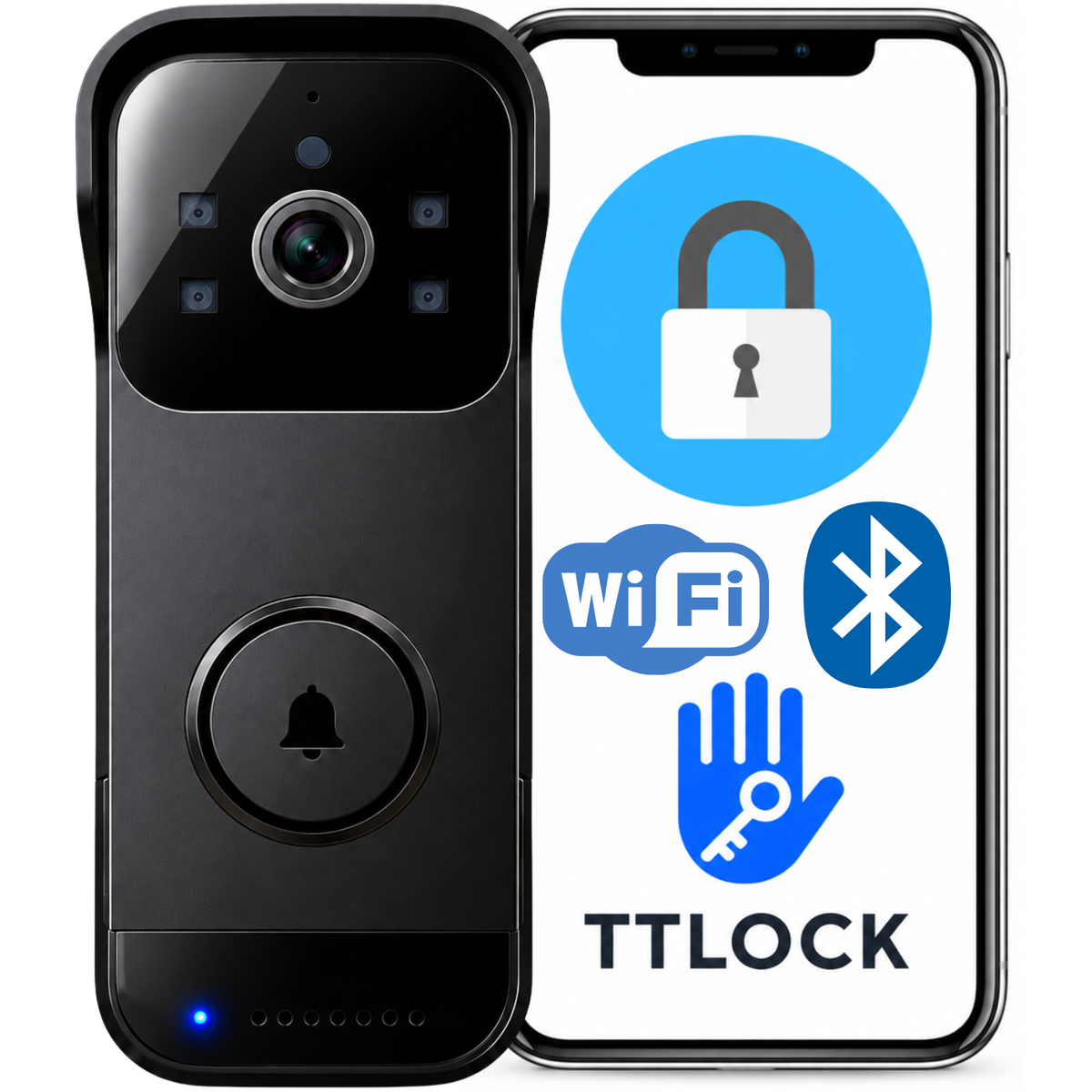 Dzwonek bezprzewodowy wideo intercom DB3 TTLock
