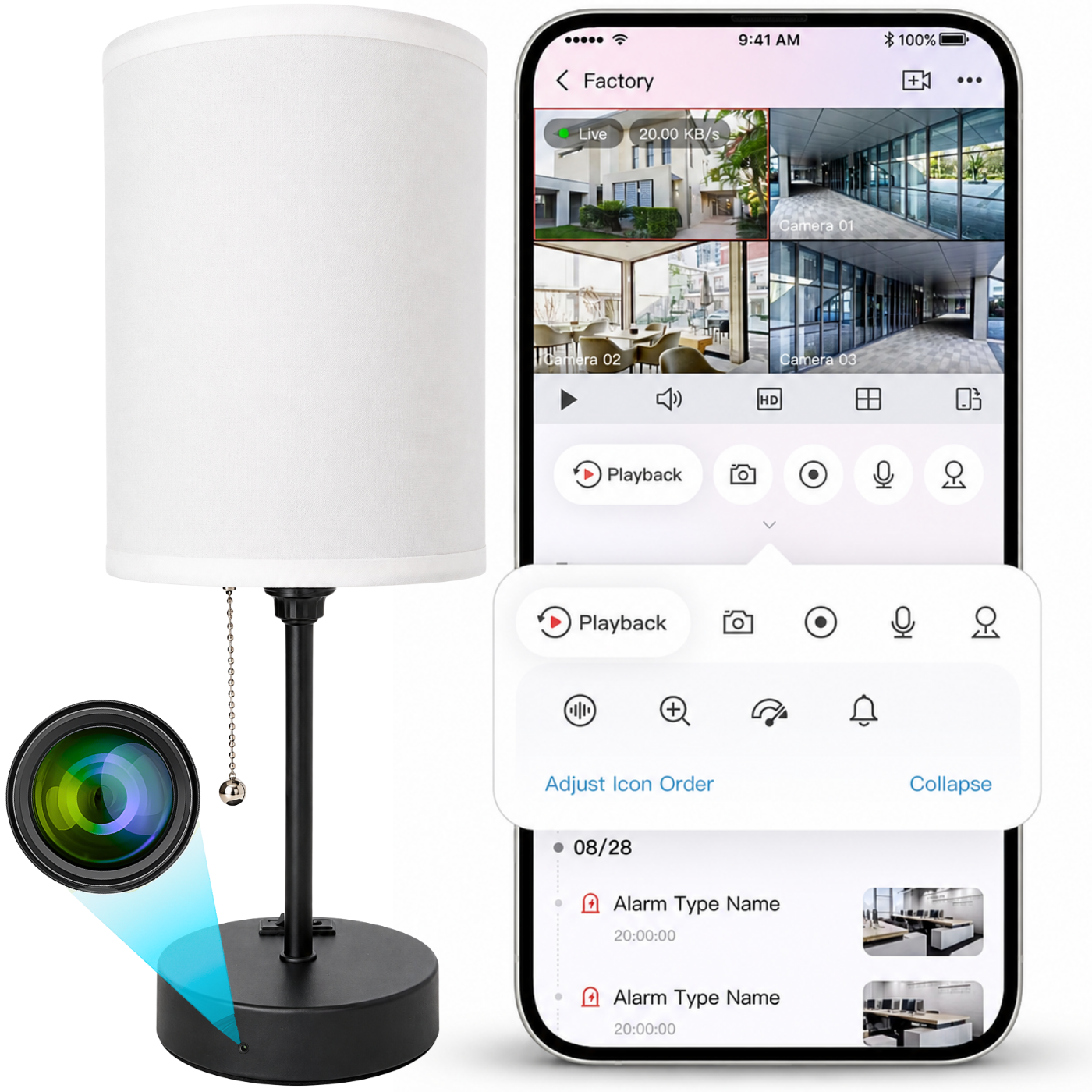 Mini kamera w lampce TD-10 WiFi